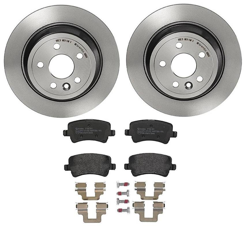 Land Rover Brembo Brakes Kit - Pads and Rotors Rear (302mm) (Low-Met) LR043714 - Brembo 3724680KIT